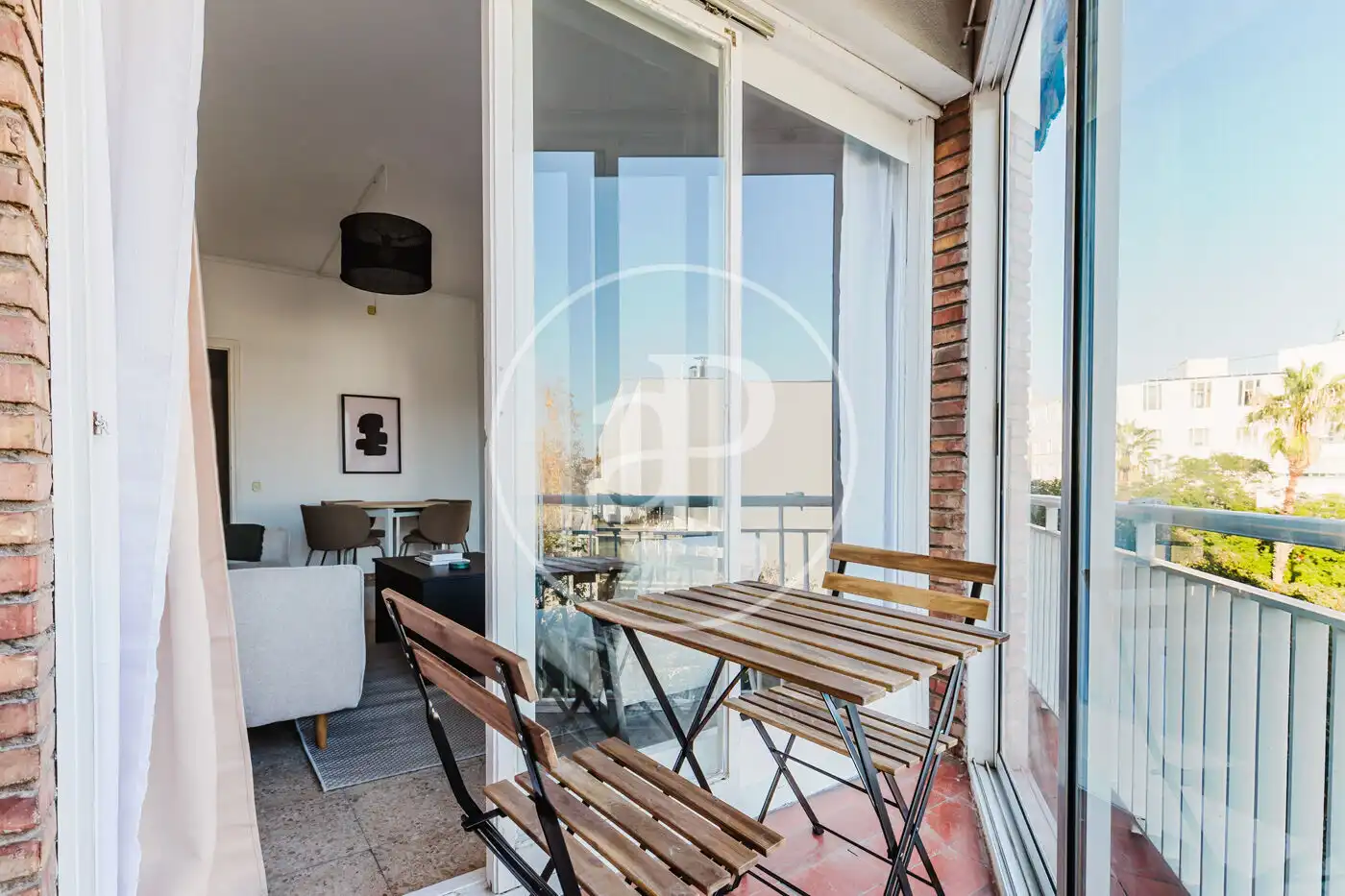 Balcony of Flat for rent in Barcelona  with Air Conditioner, Heating and Furnished
