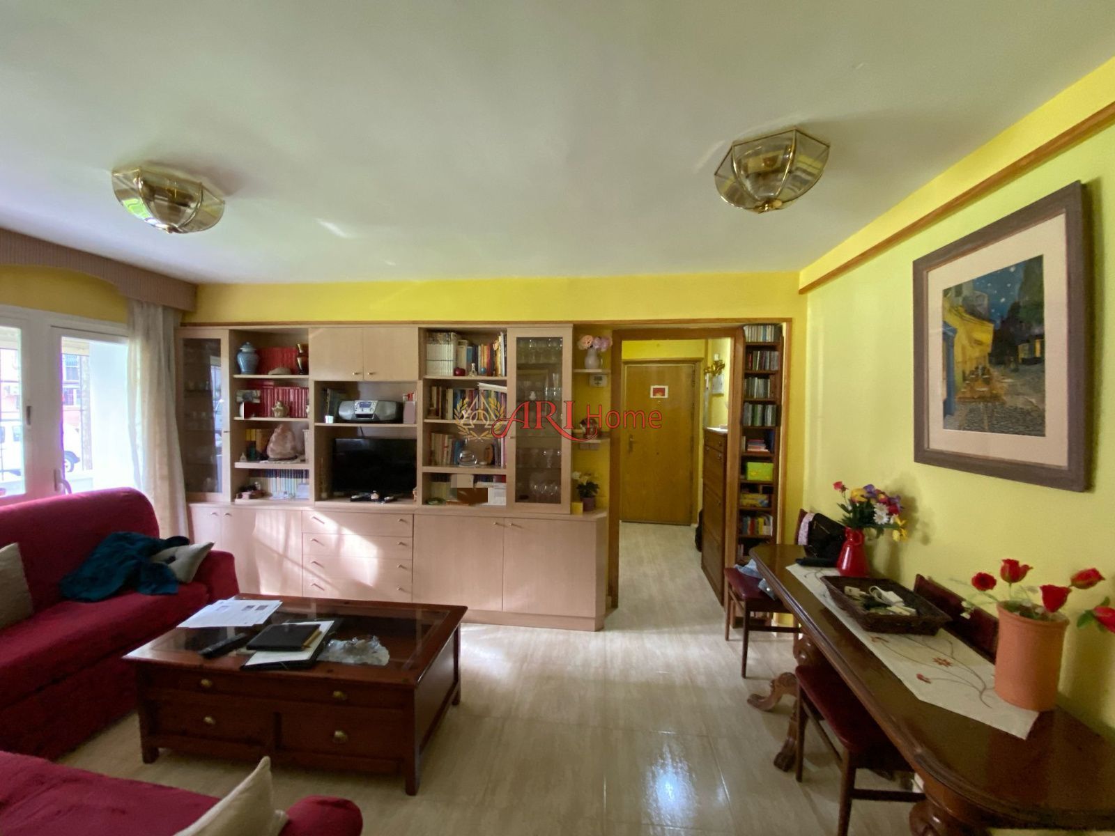 Living room of Flat for sale in  Madrid Capital  with Heating, Terrace and Furnished