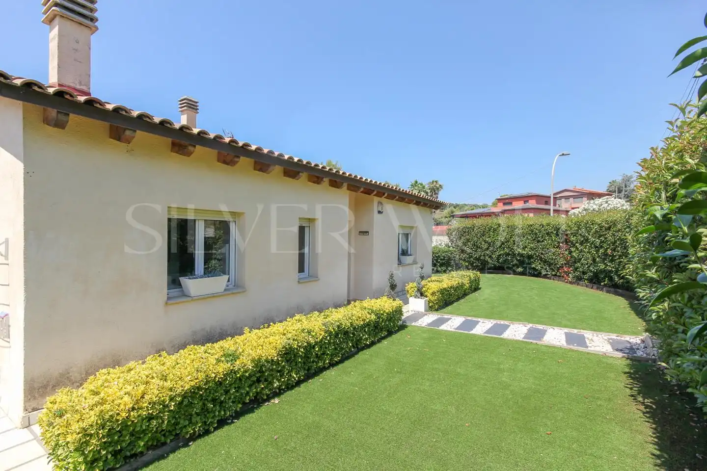 Vista exterior de Casa o xalet en venda en Caldes de Montbui amb Aire condicionat, Calefacció i Jardí privat
