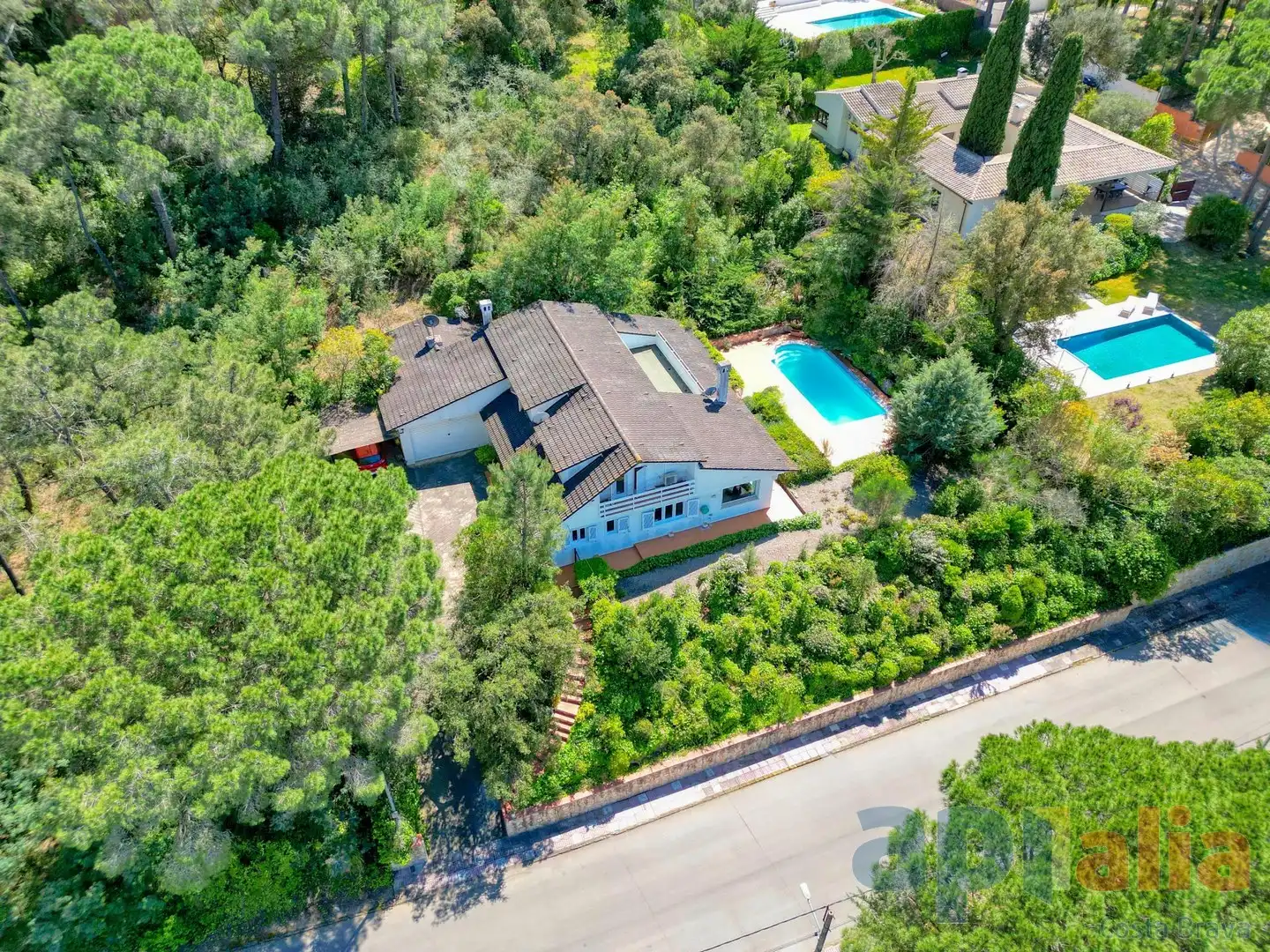 Vista exterior de Casa o xalet en venda en Santa Cristina d'Aro amb Calefacció, Jardí privat i Terrassa