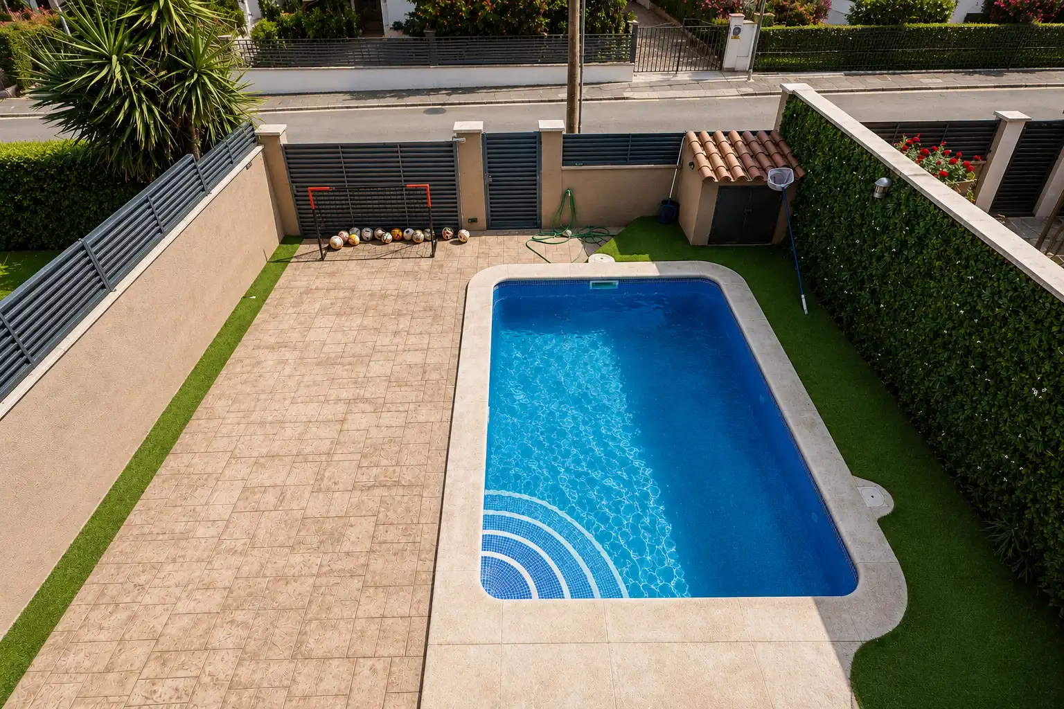 Piscina de Casa adosada en venda en Mont-roig del Camp amb Aire condicionat, Calefacció i Jardí privat