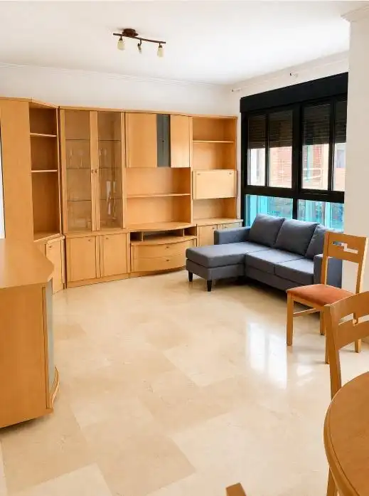 Living room of Flat for rent in Oliva  with Heating, Terrace and Furnished