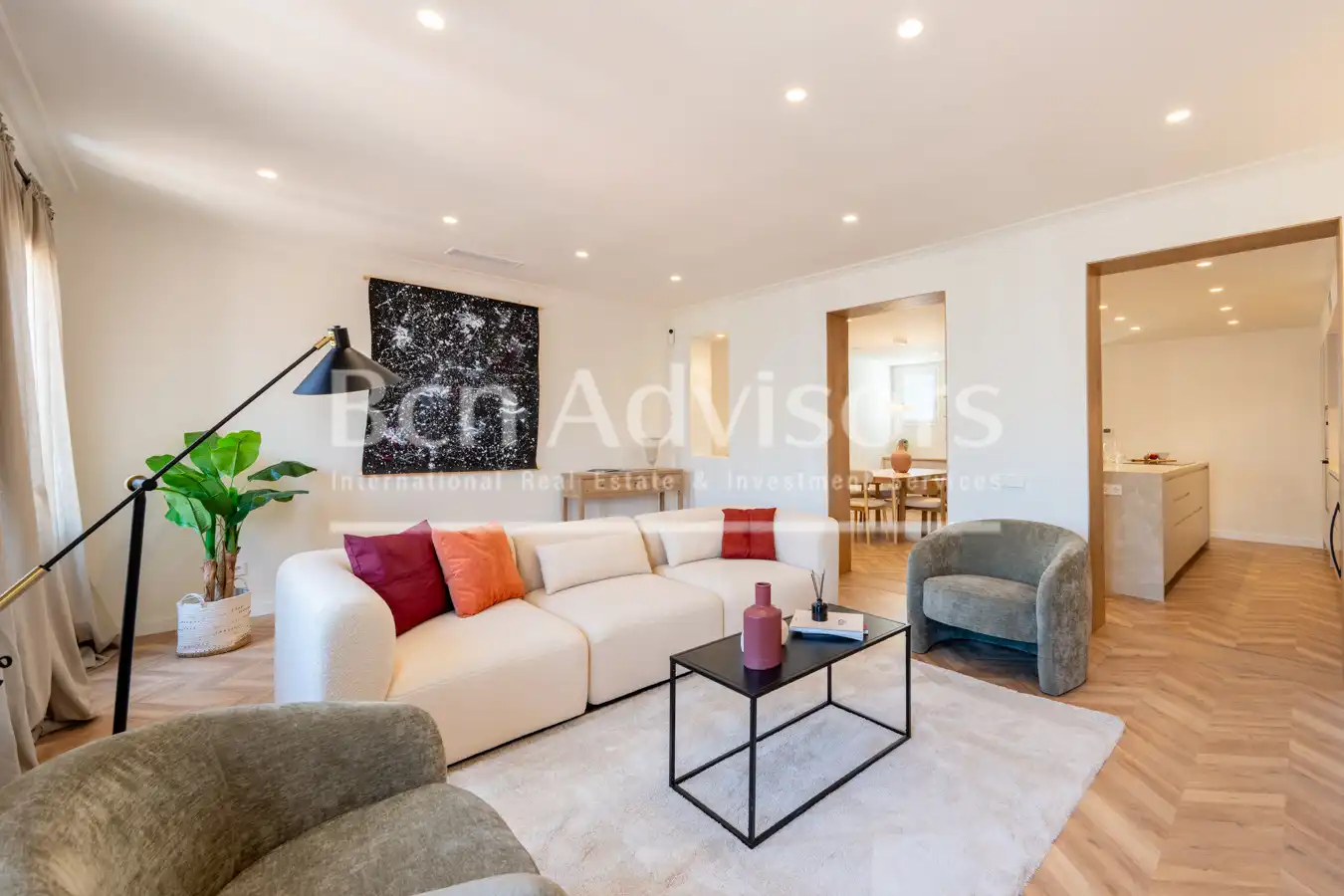 Sala d'estar de Pis en venda en Barcelona amb Aire condicionat, Calefacció i Parquet