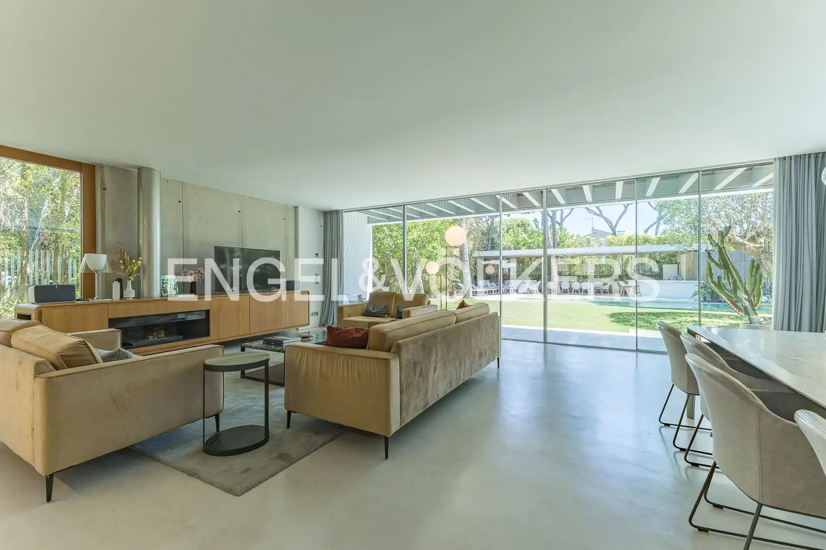 Living room of Houses for rent in Castelldefels  with Air Conditioner, Heating and Private garden