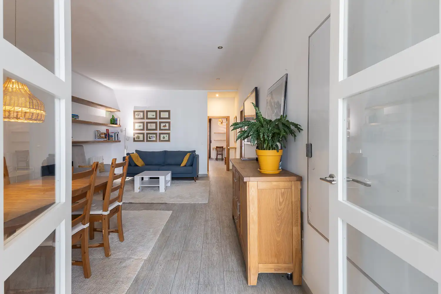 Wohnzimmer von Wohnung zur Miete in Valencia mit Klimaanlage, Heizung und Parkett
