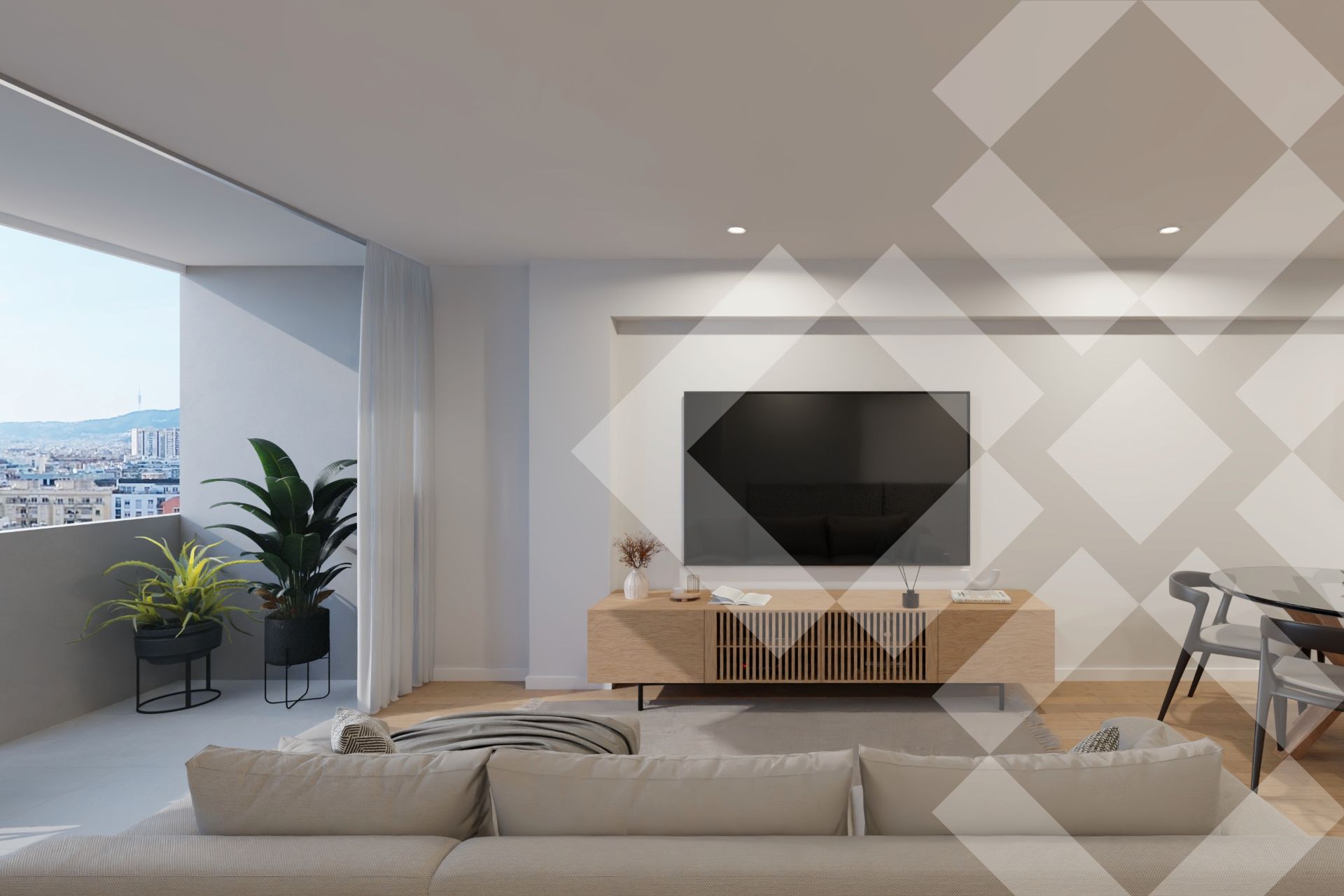 Living room of Duplex for sale in  Barcelona Capital  with Air Conditioner, Heating and Parquet flooring