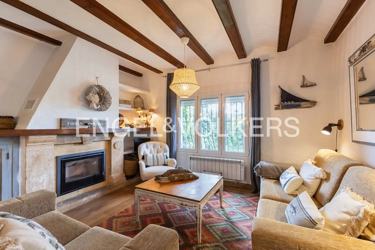Sala de estar de Casa o chalet de alquiler en Jávea / Xàbia con Calefacción, Parquet y Terraza