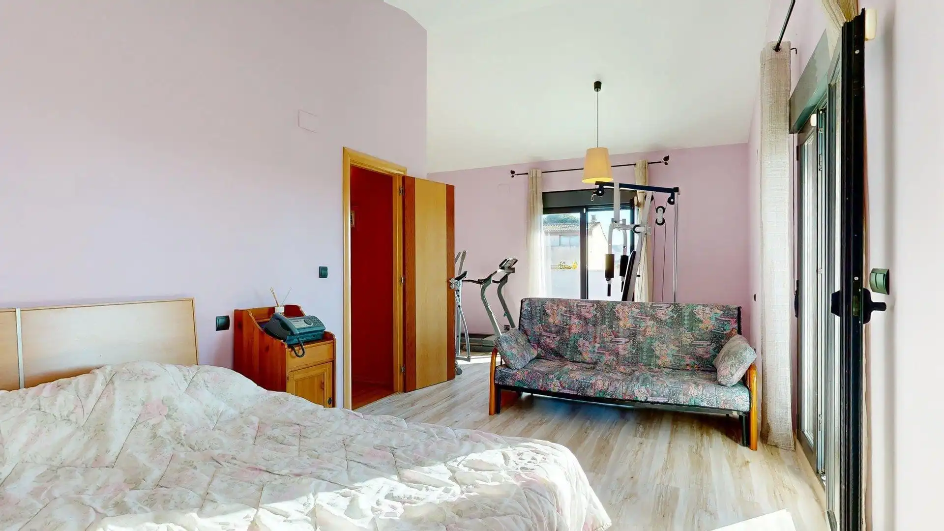 Schlafzimmer von Haus oder Chalet zum Verkauf in Nuez de Ebro mit Klimaanlage, Heizung und Privatgarten