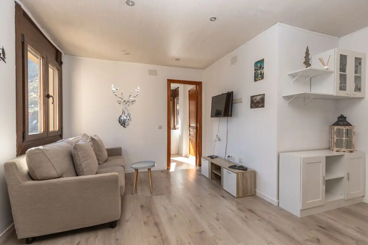 Sala d'estar de Apartament en venda en Vielha e Mijaran amb Calefacció, Parquet i Traster
