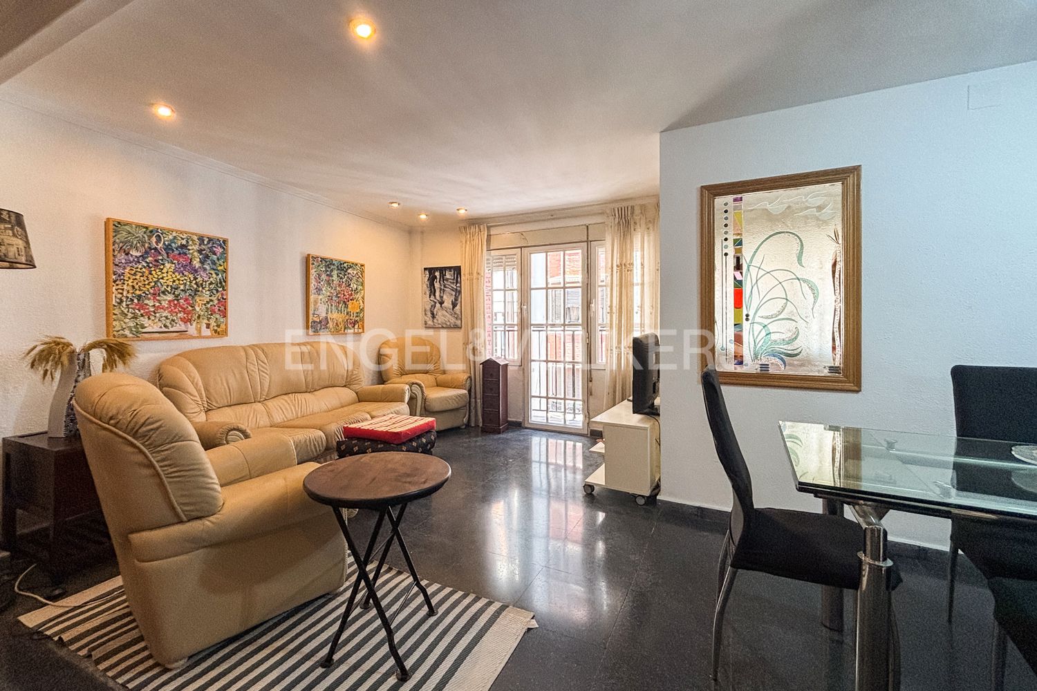 Sala d'estar de Apartament de lloguer en  Valencia Capital amb Aire condicionat, Calefacció i Balcó