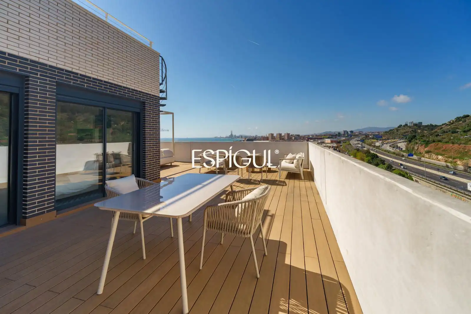 Terrace of Attic for sale in Montgat  with Air Conditioner, Heating and Parquet flooring
