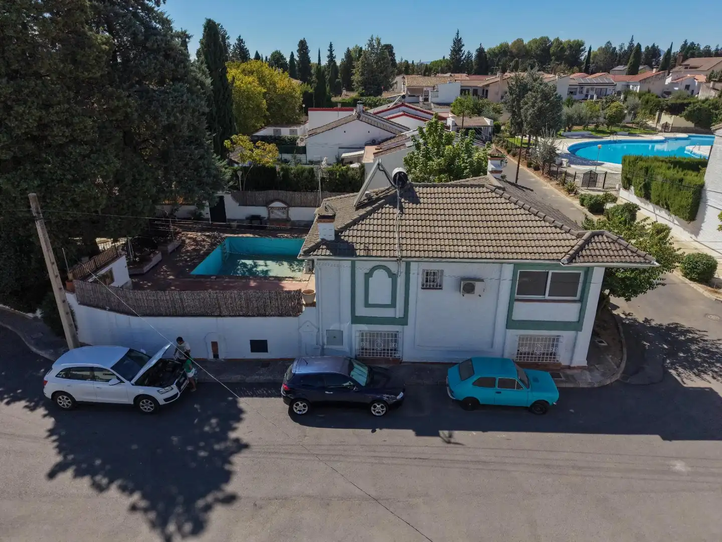 Vista exterior de Casa o chalet en venta en Albolote con Aire acondicionado, Jardín privado y Piscina