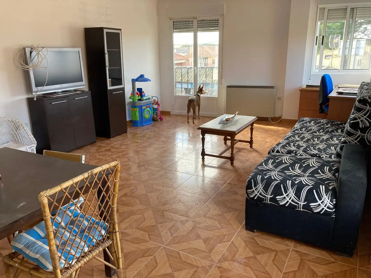 Living room of Flat for sale in Matapozuelos  with Heating, Parquet flooring and Terrace