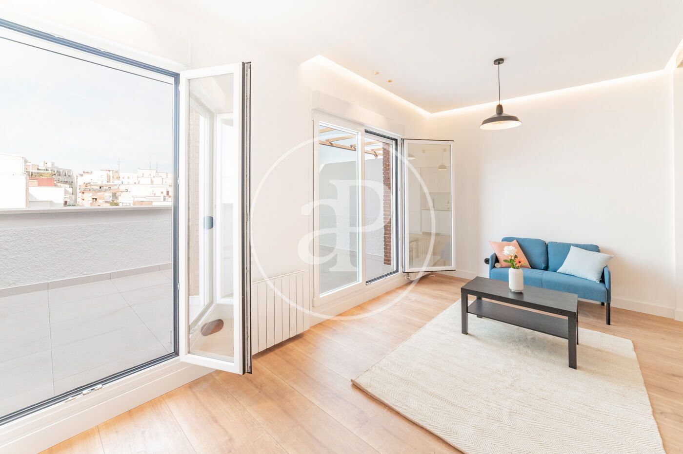 Sala de estar de Ático en venta en  Madrid Capital con Aire acondicionado, Calefacción y Terraza