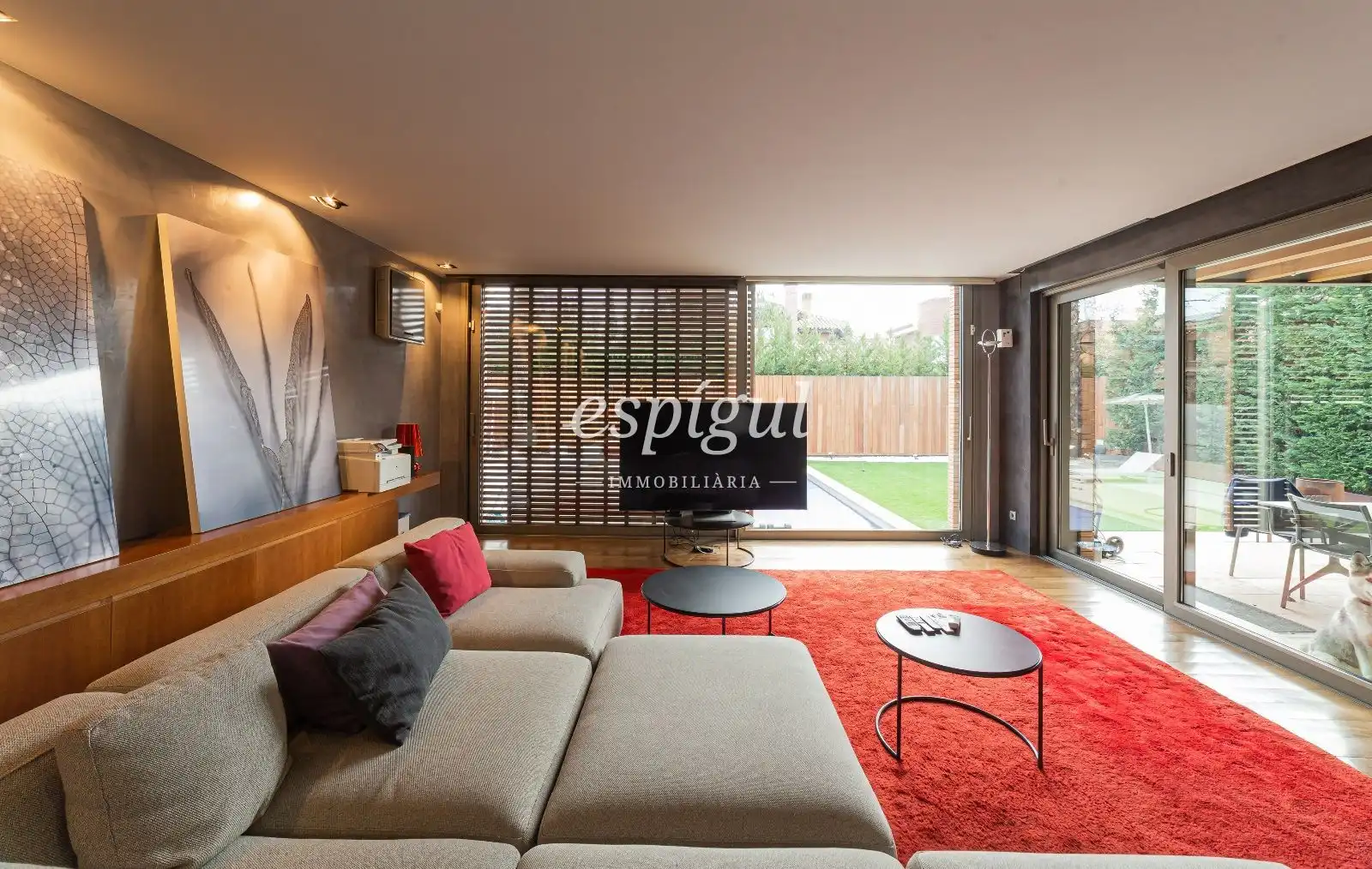 Sala de estar de Casa o chalet en venta en Sant Cugat del Vallès con Aire acondicionado, Parquet y Terraza