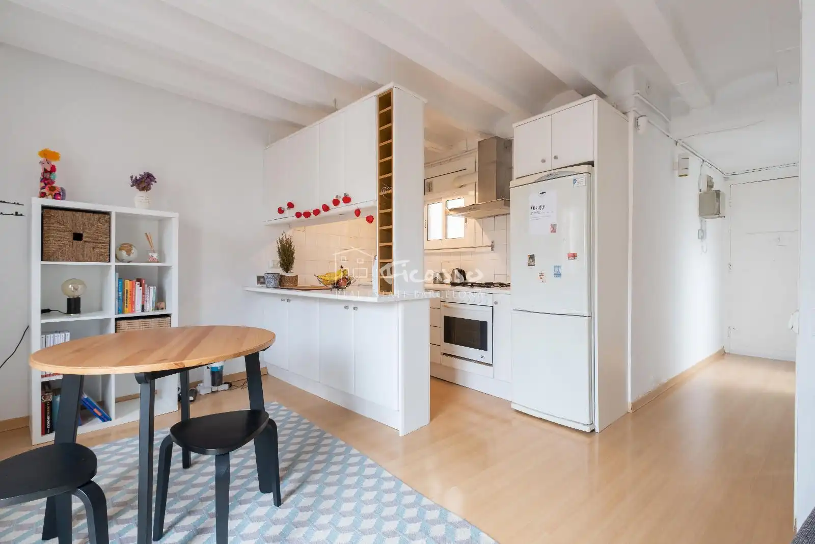 Cocina de Piso de alquiler en Barcelona con Aire acondicionado, Calefacción y Parquet