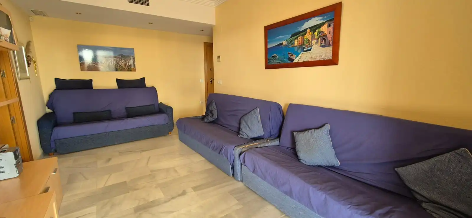Living room of Flat for sale in Benidorm  with Air Conditioner, Terrace and Furnished
