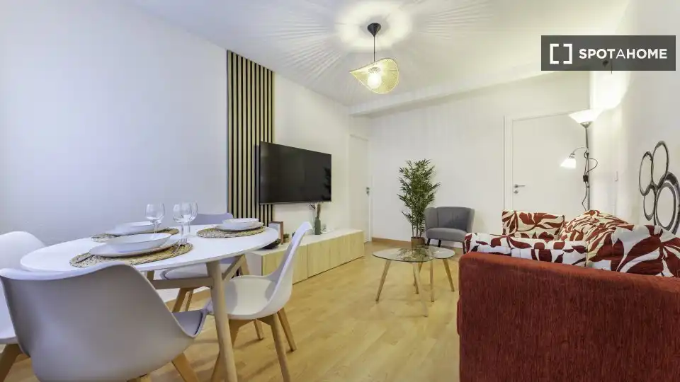 Sala d'estar de Pis per a compartir en Alicante / Alacant amb Aire condicionat, Terrassa i Moblat
