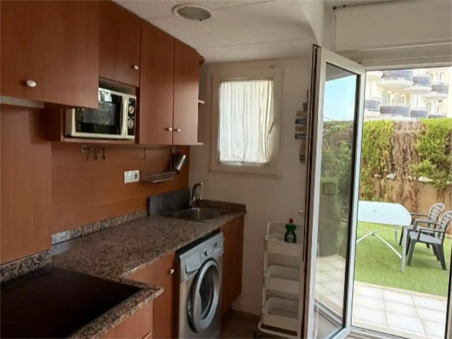 Cuina de Apartament de lloguer en Peñíscola / Peníscola amb Aire condicionat, Jardí privat i Parquet