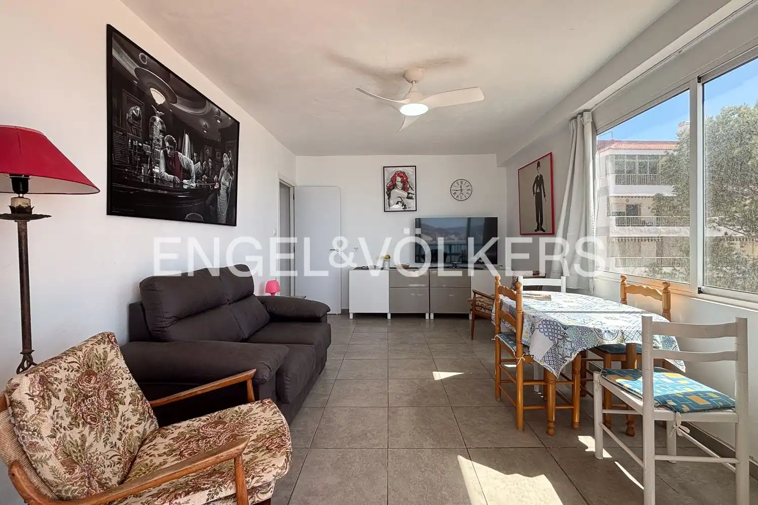 Living room of Flat for rent in Cullera  with Heating, Furnished and Balcony