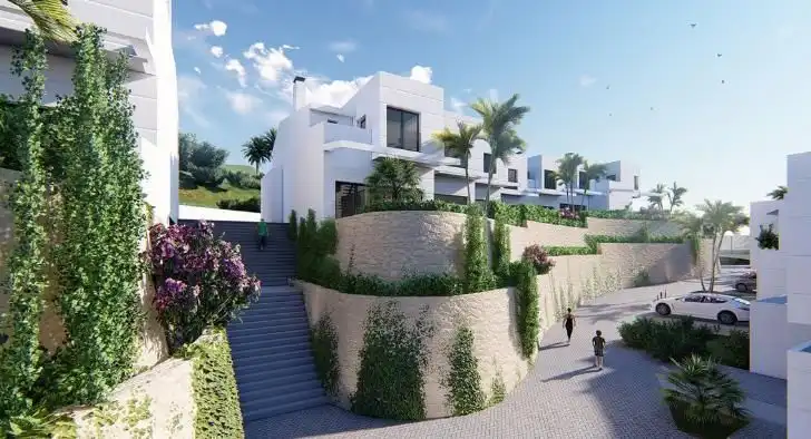 Vista exterior de Casa adosada en venda en Benahavís amb Aire condicionat, Jardí privat i Parquet
