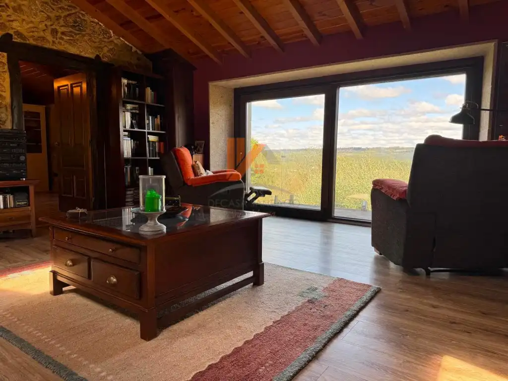 Sala de estar de Casa o chalet en venta en A Estrada  con Jardín privado, Horno y Balcón