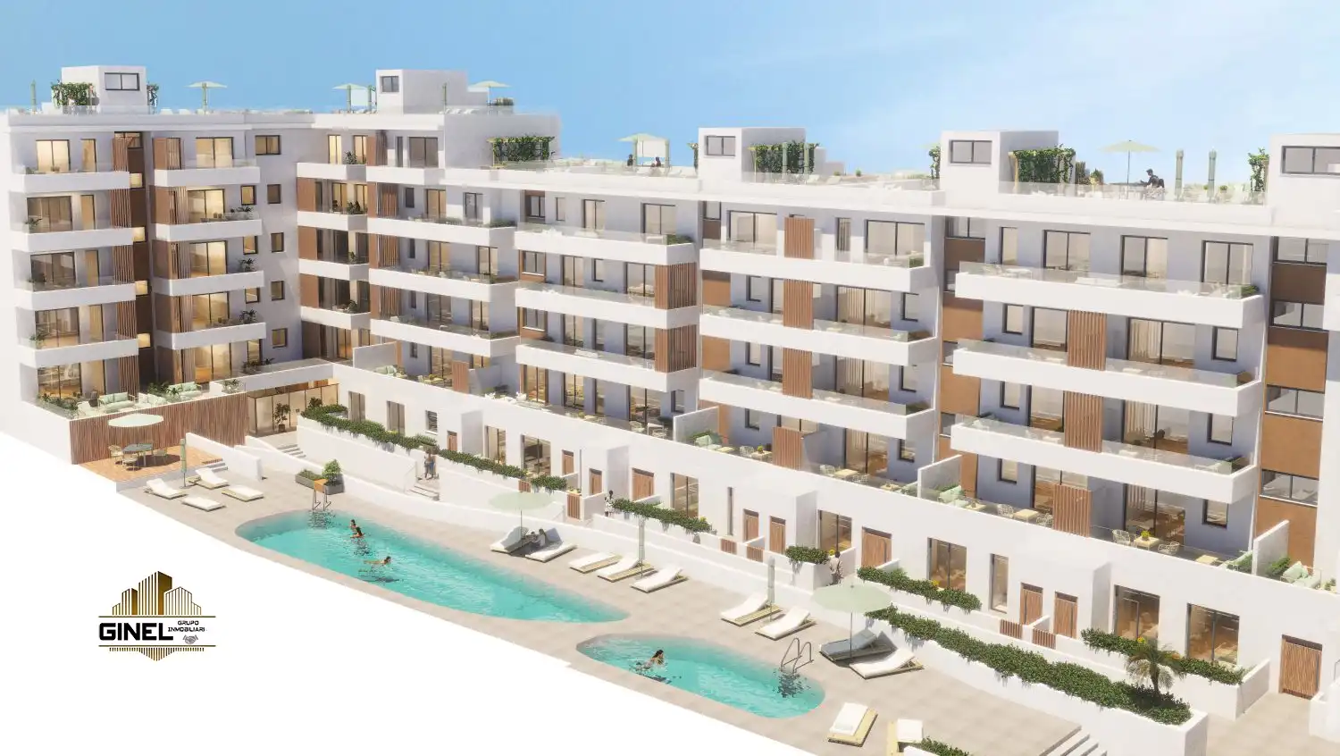 Vista exterior de Piso en venta en Roquetas de Mar con Aire acondicionado, Terraza y Trastero