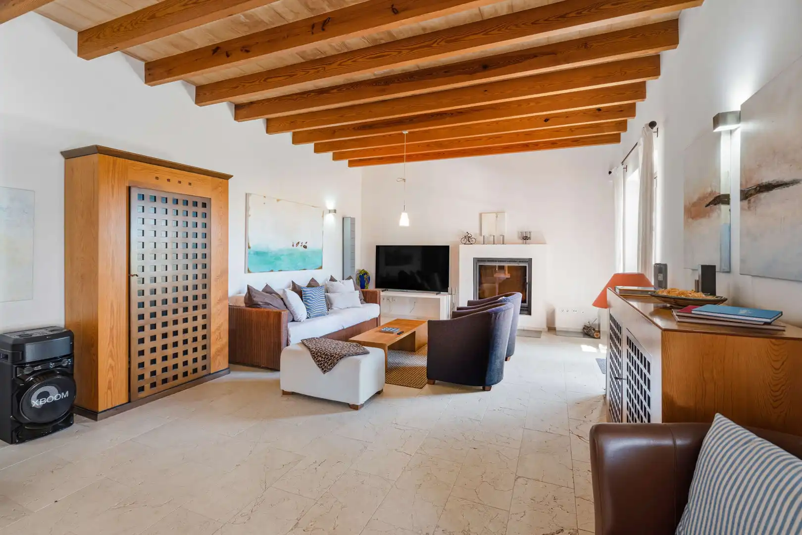 Sala d'estar de Finca rústica en venda en Felanitx amb Aire condicionat, Calefacció i Terrassa