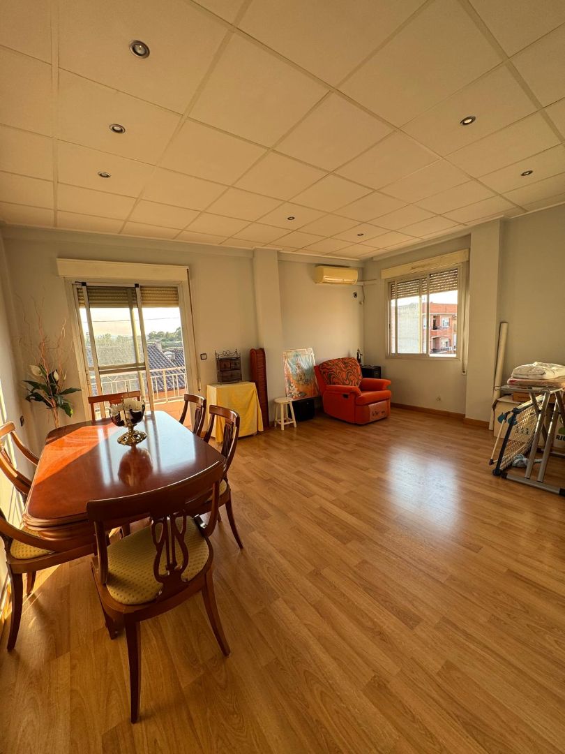 Living room of Flat for sale in  Murcia Capital  with Air Conditioner, Parquet flooring and Furnished