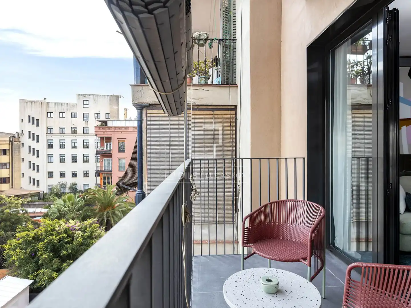 Terraza de Piso de alquiler en Barcelona con Aire acondicionado, Calefacción y Parquet