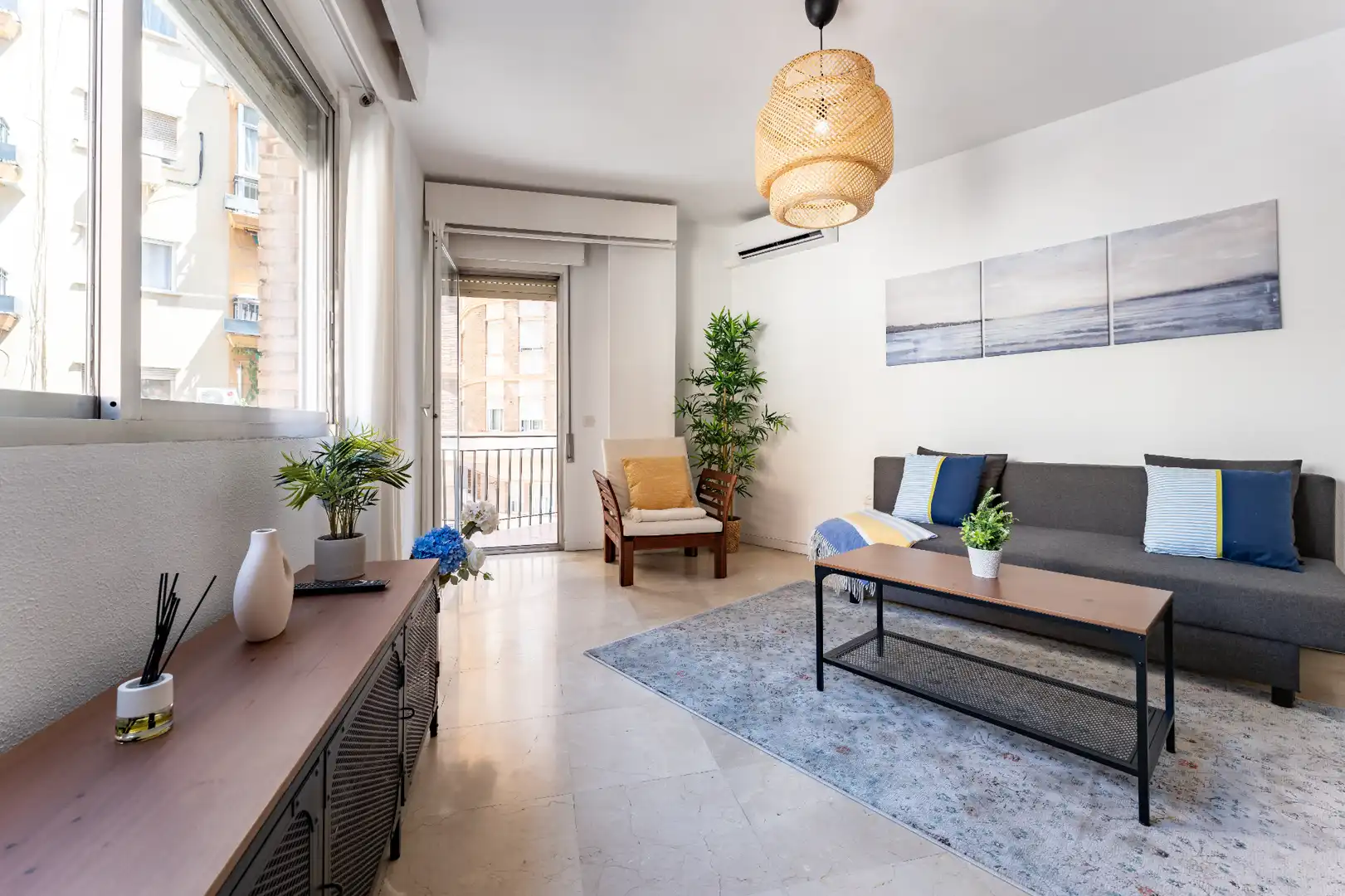 Wohnzimmer von Wohnung zum Verkauf in Málaga mit Klimaanlage, Heizung und Terrasse