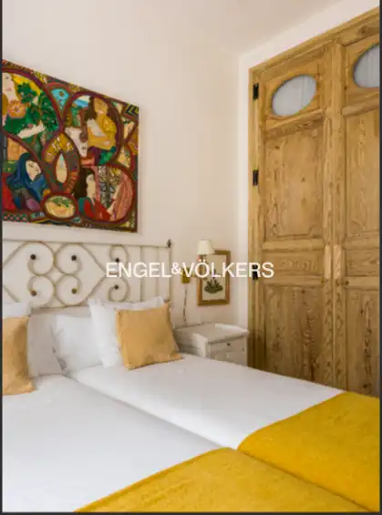 Schlafzimmer von Wohnung zur Miete in Madrid mit Klimaanlage, Heizung und Möbliert