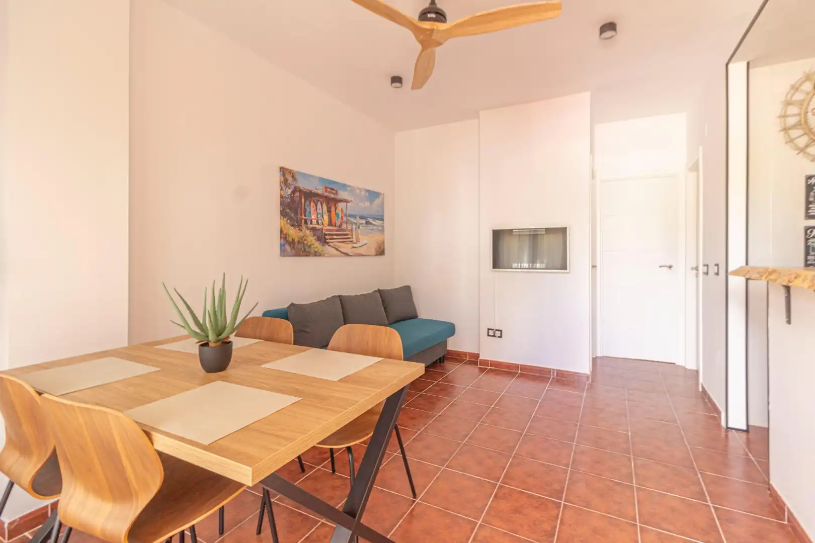 Wohnzimmer von Wohnungen zum Verkauf in Chiclana de la Frontera mit Privatgarten und Gemeinschaftspool
