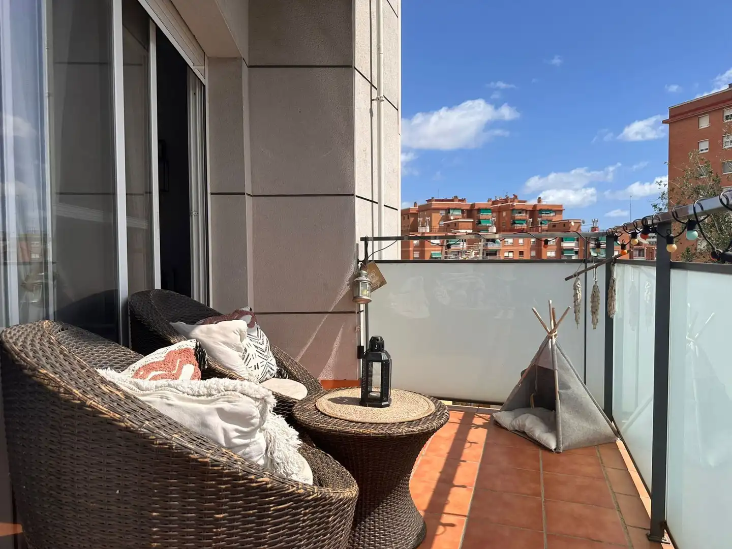 Terraza de Piso de alquiler en Badalona con Calefacción, Terraza y Amueblado
