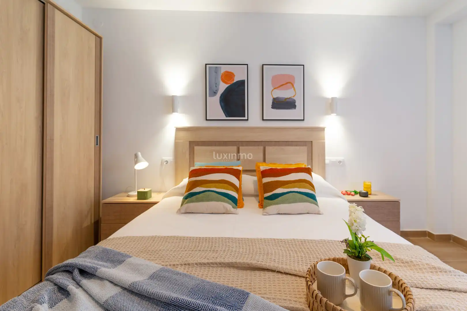 Schlafzimmer von Dachboden zum Verkauf in Jávea / Xàbia mit Klimaanlage, Abstellraum und Balkon