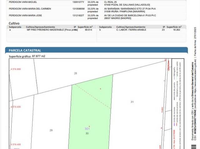 Terreno en Venta en Calle Saldea, 1 en Pozal de Gallinas