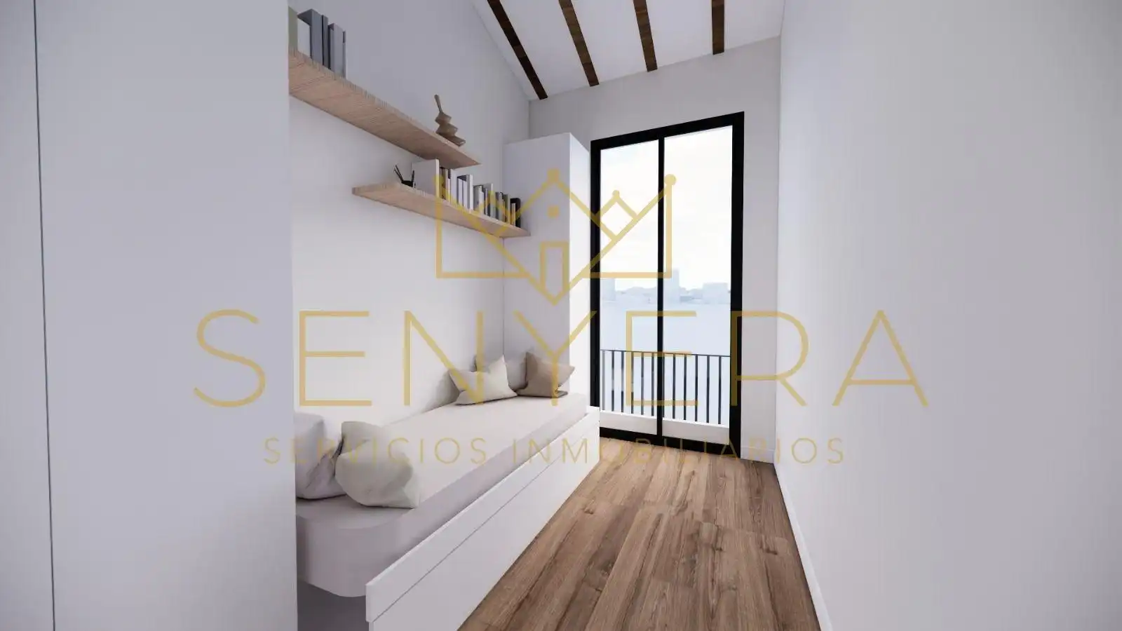 Schlafzimmer von Einfamilien-Reihenhaus zum Verkauf in Valencia mit Klimaanlage, Parkett und Terrasse