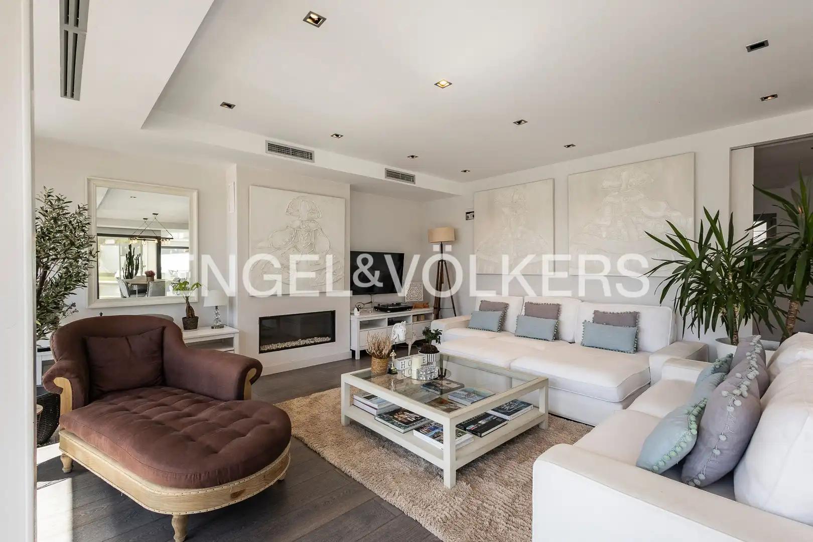 Sala de estar de Casa o chalet de alquiler en Barcelona con Aire acondicionado, Calefacción y Jardín privado
