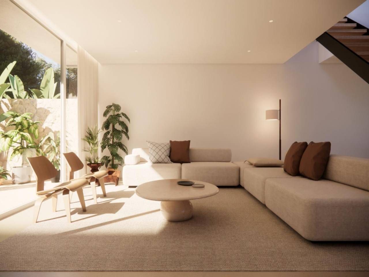 Living room of Single-family semi-detached for sale in Santa Margalida  with Air Conditioner, Private garden and Terrace