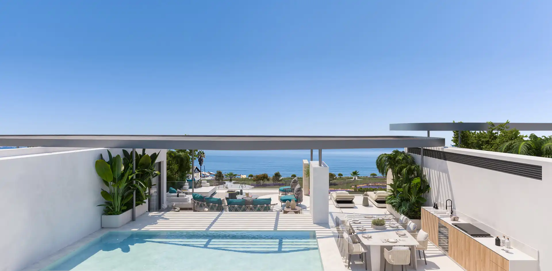 Terrace of Attic for sale in Manilva  with Air Conditioner, Terrace and Swimming Pool