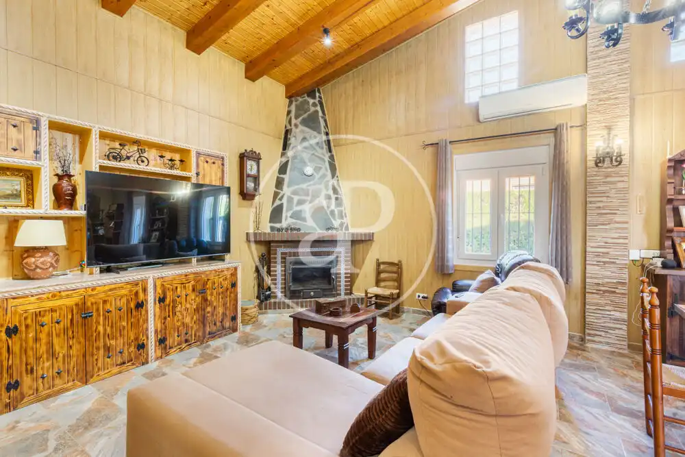 Sala de estar de Casa o chalet en venta en Montroi / Montroy con Aire acondicionado, Calefacción y Jardín privado