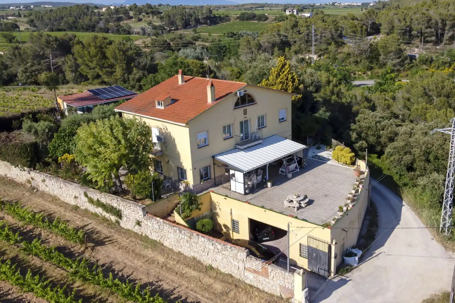 Exterior view of Houses for sale in Sant Martí Sarroca  with Air Conditioner, Heating and Terrace
