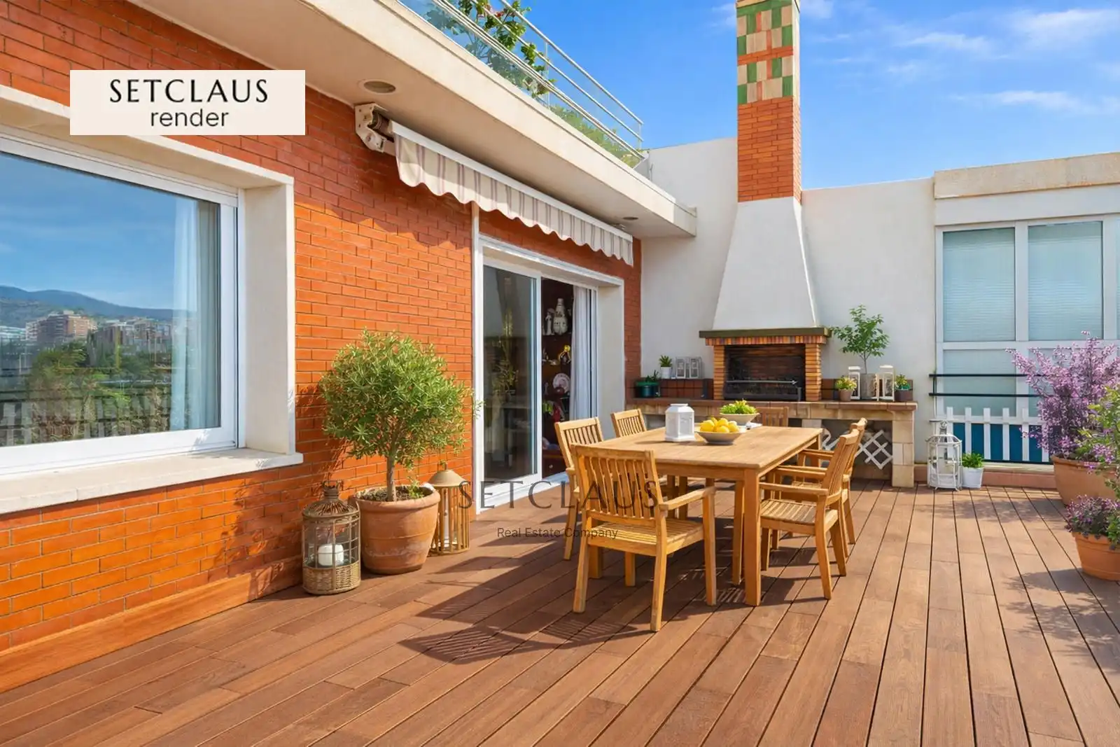Terrasse von Dachboden zum Verkauf in Badalona mit Heizung, Terrasse und Alarm