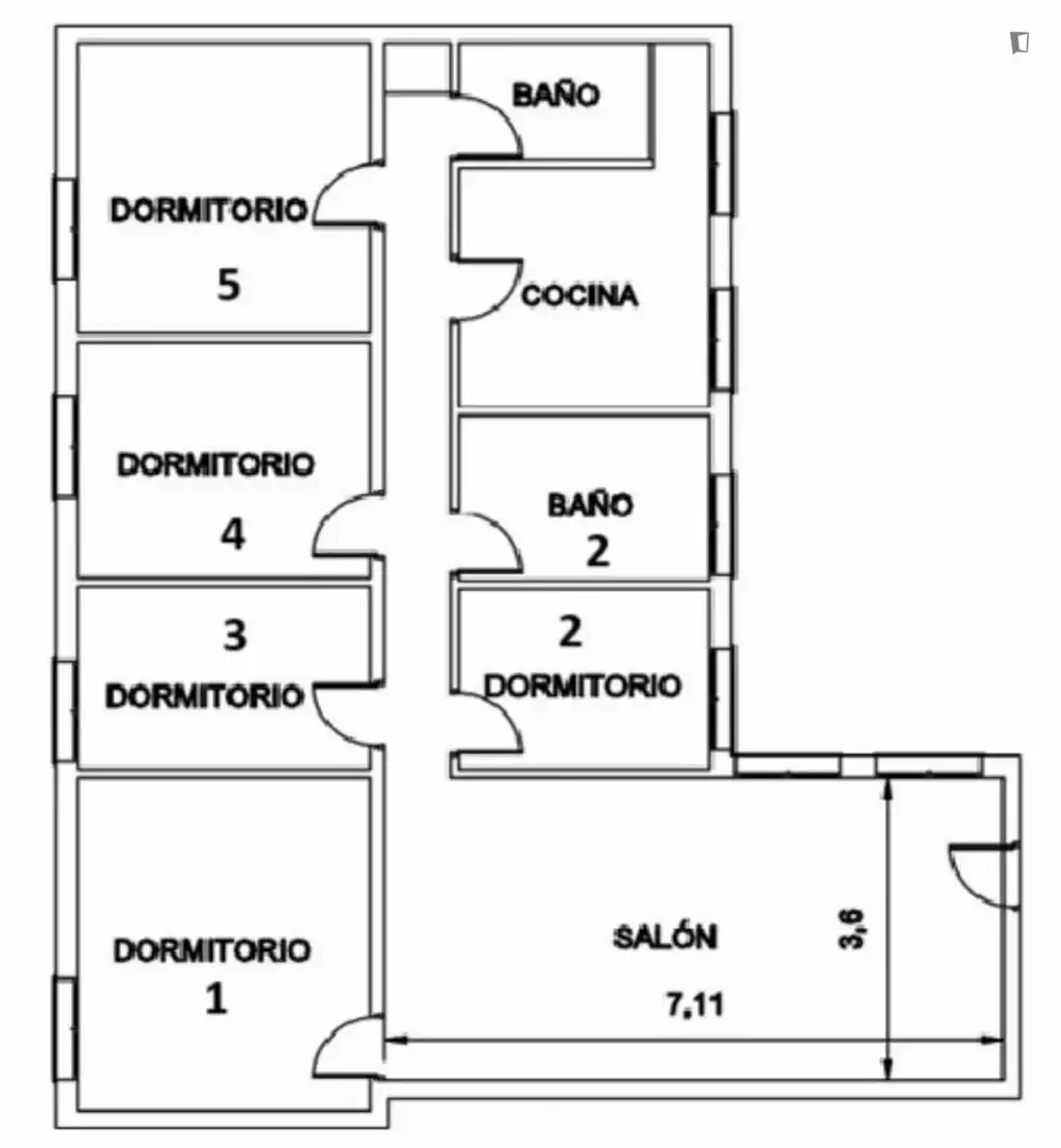 Habitación en Sector Sur - La Palmera - Reina Mercedes