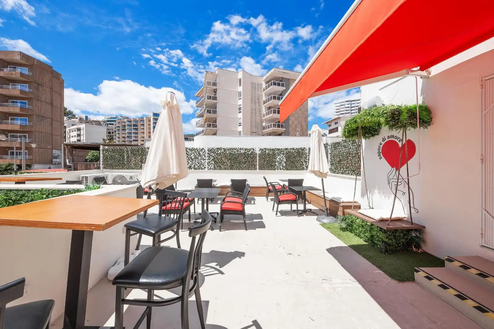 Terrasse von Geschaftsraum zum Verkauf in  Palma de Mallorca mit Klimaanlage, Terrasse und Möbliert