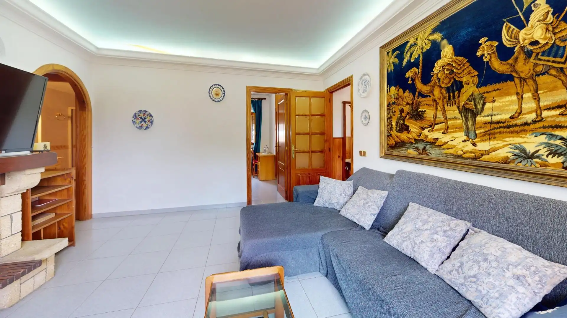 Wohnzimmer von Country house zum Verkauf in  Palma de Mallorca mit Klimaanlage, Heizung und Privatgarten