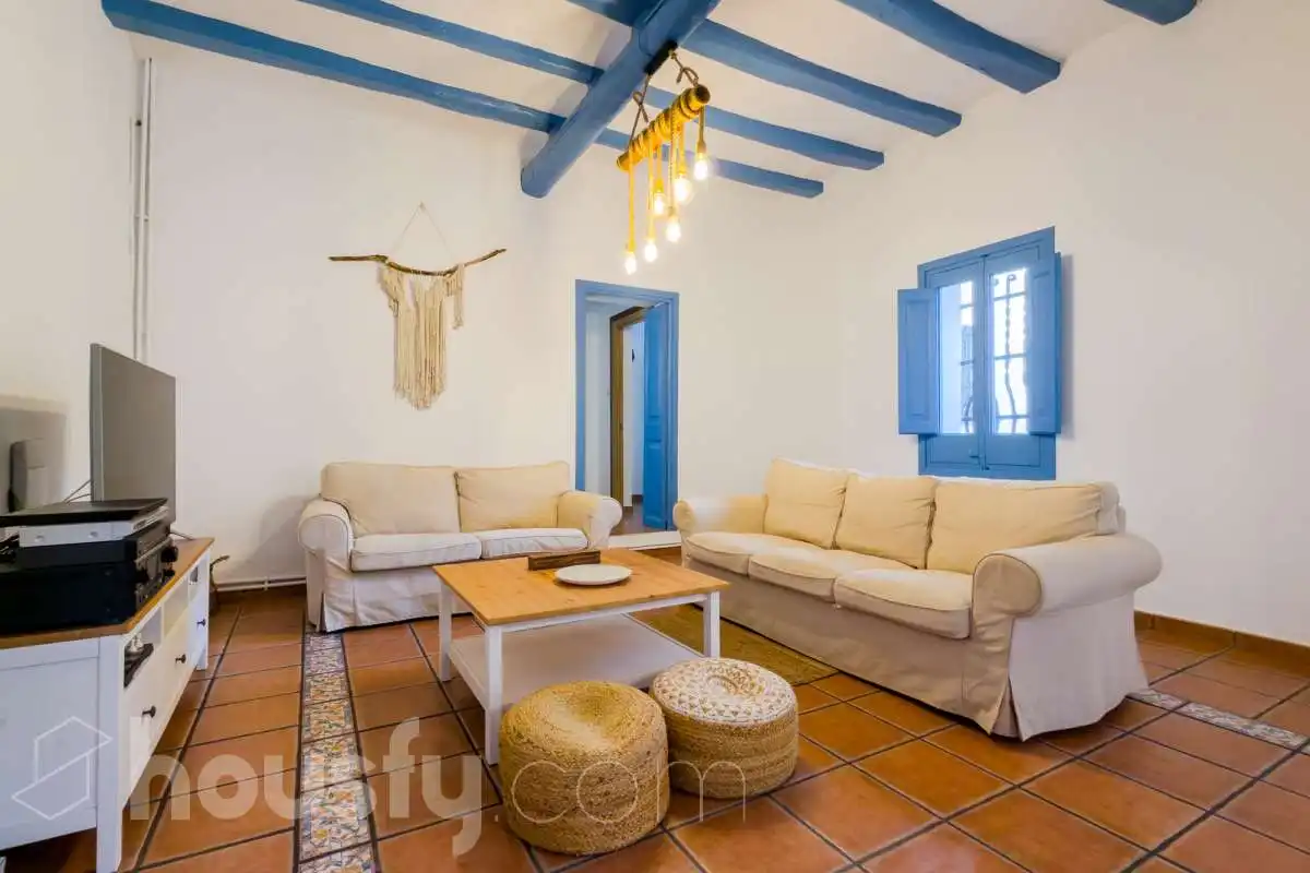Sala de estar de Finca rústica en venta en Montgat con Calefacción, Jardín privado y Terraza