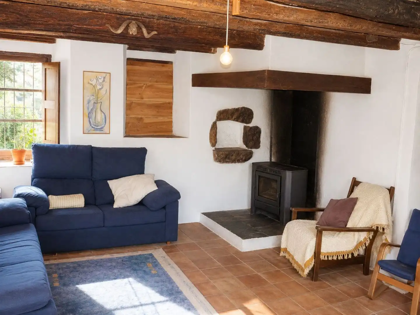 Sala d'estar de Finca rústica en venda en Santa Coloma de Farners amb Jardí privat i Terrassa