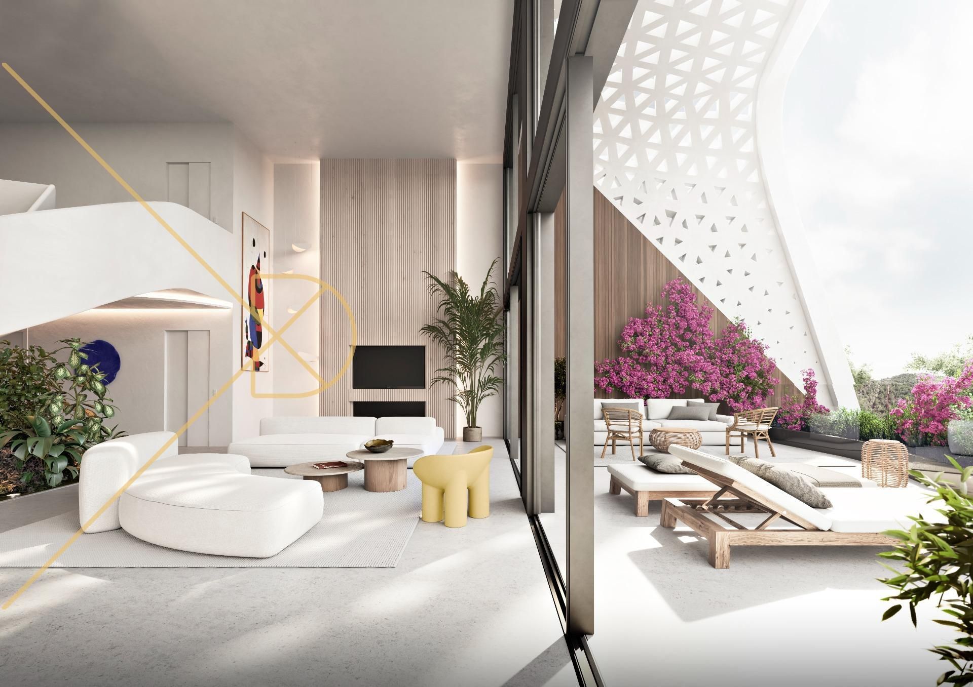 Sala d'estar de Apartament en venda en Sotogrande amb Aire condicionat, Calefacció i Jardí privat