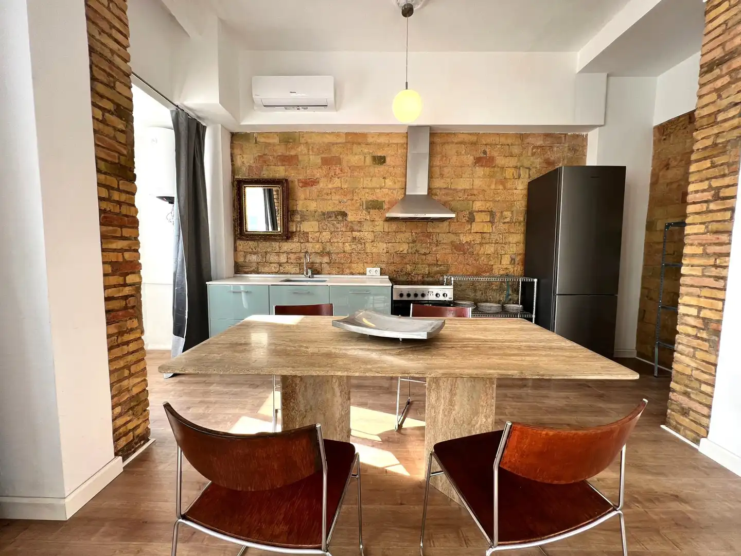 Cocina de Piso de alquiler en Valencia con Aire acondicionado, Calefacción y Amueblado